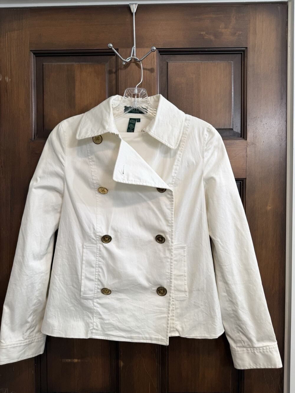 Lauren Ralph Lauren Petite | Women's Button Up Jacket White Cotton Sz P/P (0-2)